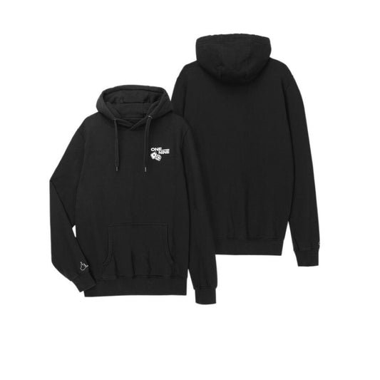 black trucker hoodie